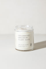Soy Wax Candle, Cedarwood Geranium Clary Sage
