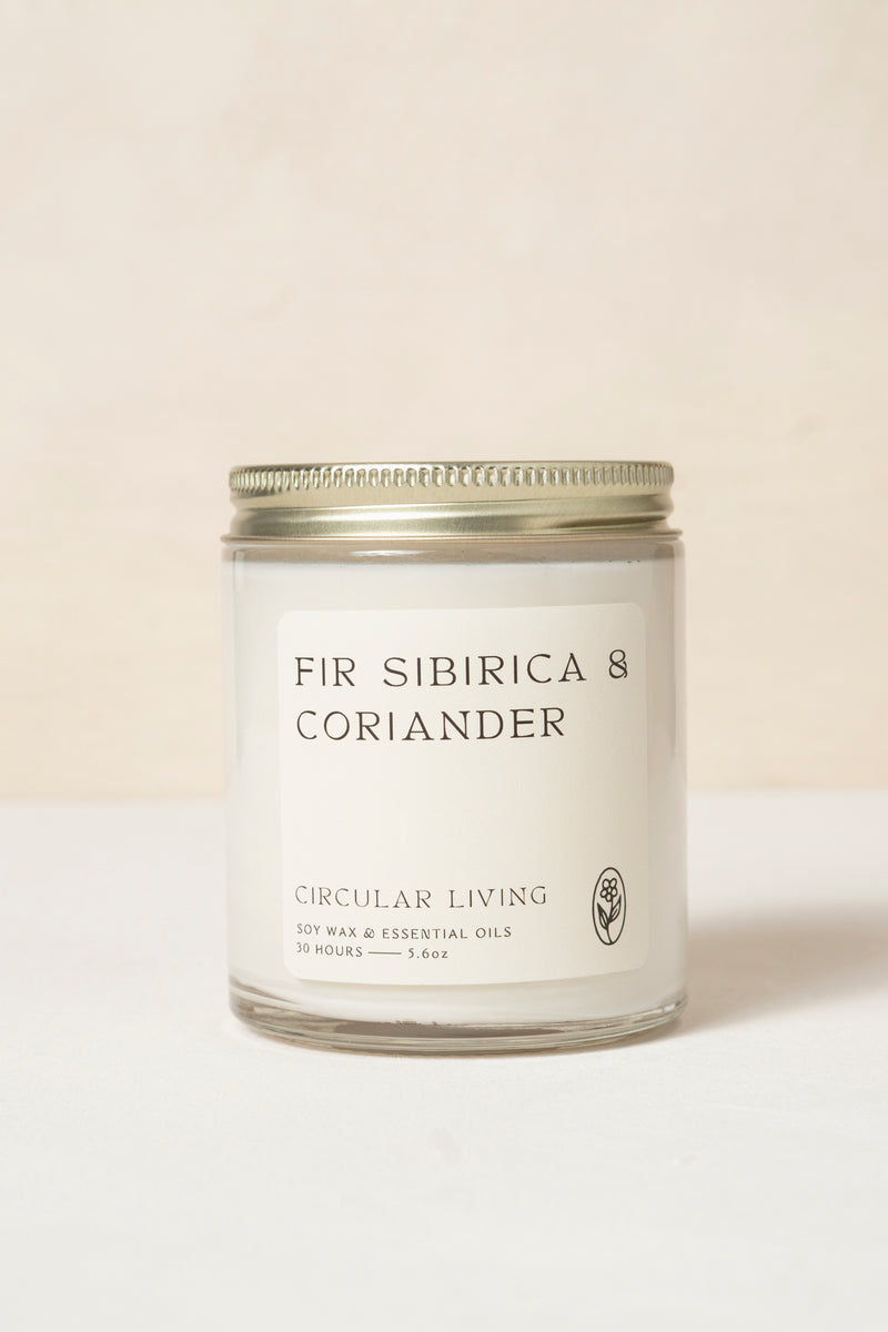 Soy Wax Candle, Fir Sibirica & Coriander