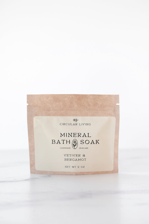 Mineral Bath Soak Sachet, Vetiver & Bergamot