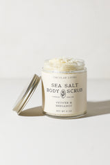 Sea Salt Body Scrub, Vetiver & Bergamot