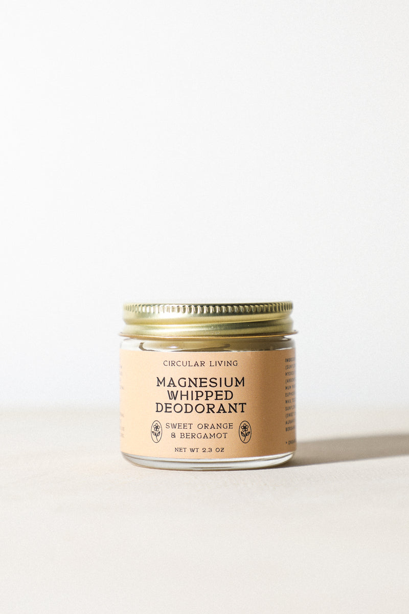 Whipped Deodorant, Magnesium Sweet Orange & Bergamot