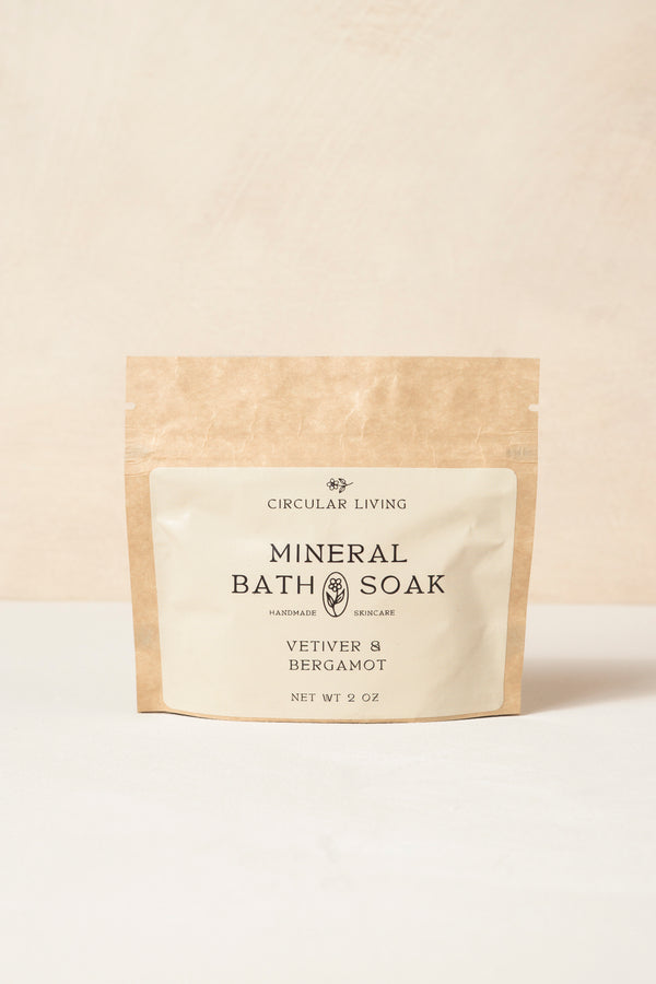 Mineral Bath Soak Sachet, Vetiver & Bergamot